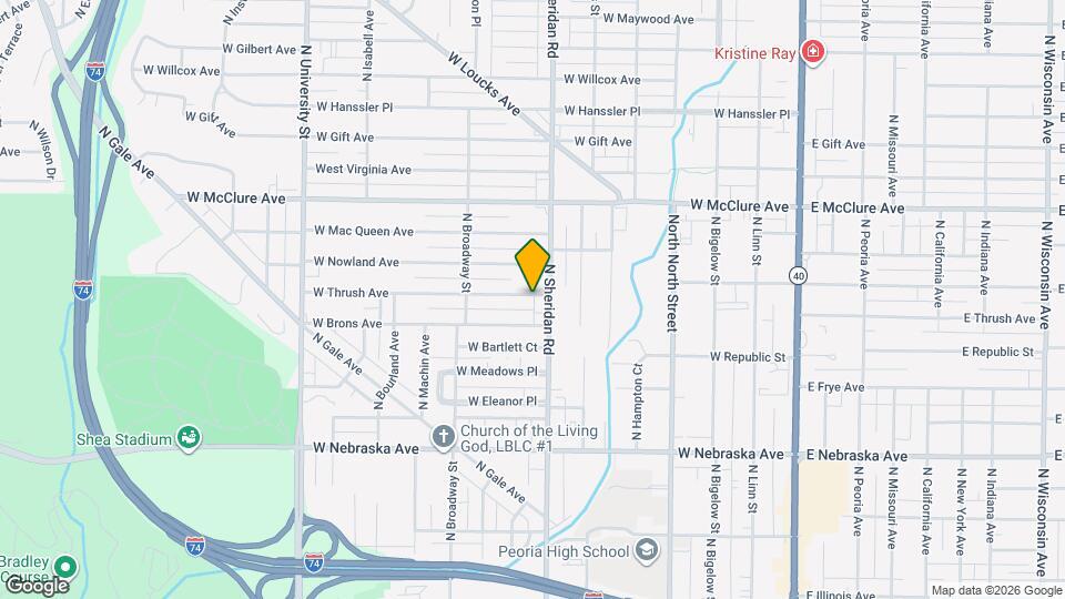 710 W Thrush Ave Map and Location Details