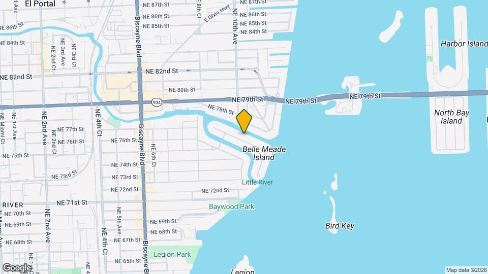 1025 Belle Meade Island Dr Map and Location Details