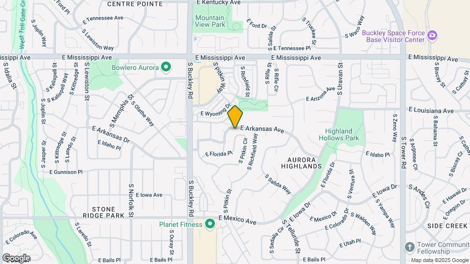 17227 E Florida Pl Map and Location Details
