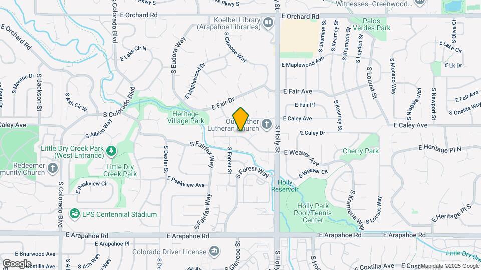 6396 S Glencoe Ct Map and Location Details