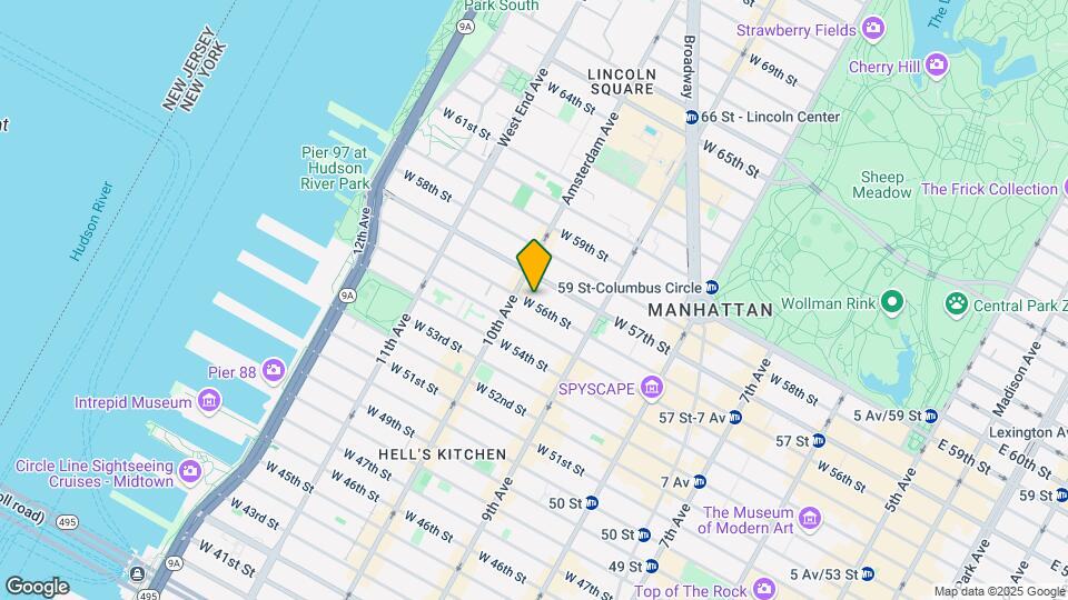 445-447 W 56th St Mapa y Detalles de la Ubicación