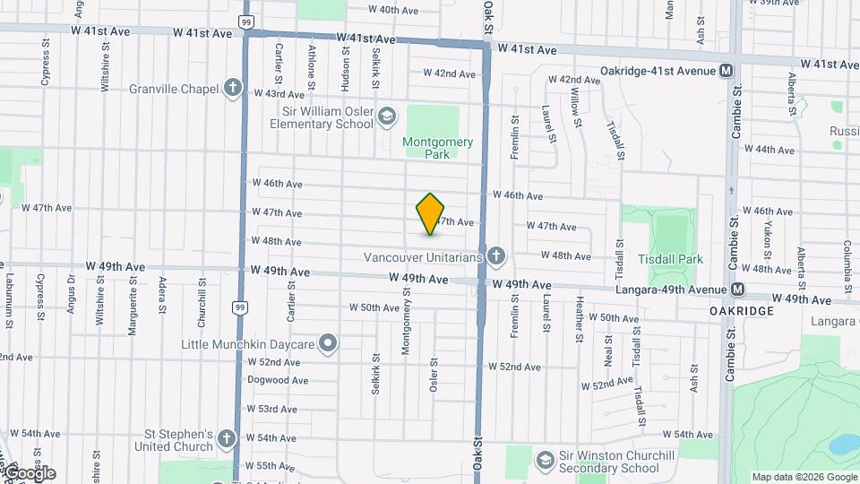 1115 W 48th Ave Map and Location Details