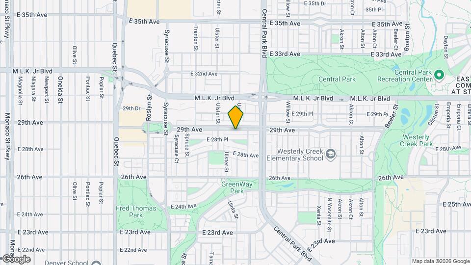 8172 E 29th Ave Map and Location Details