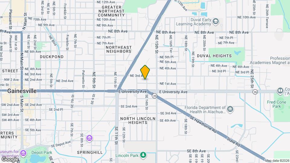 1334 NE 1st Ave Map and Location Details