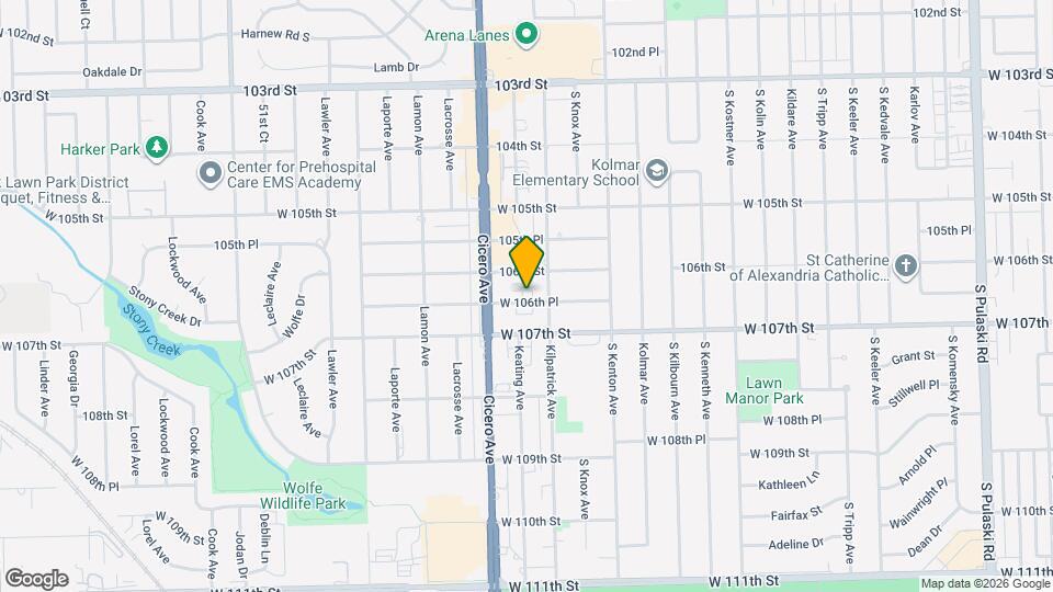 4712 W 106th Pl, Unit 1C Mapa y Detalles de la Ubicación