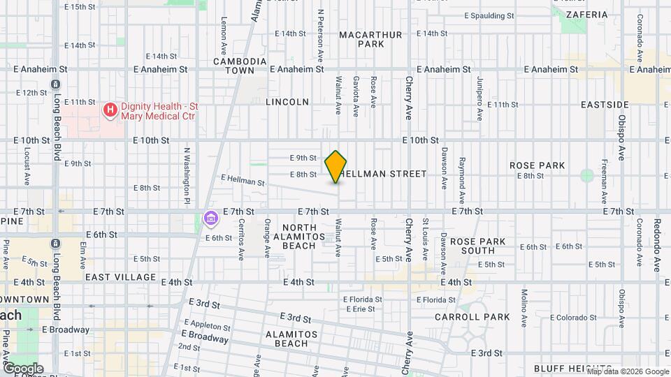 761 Walnut Ave Map and Location Details