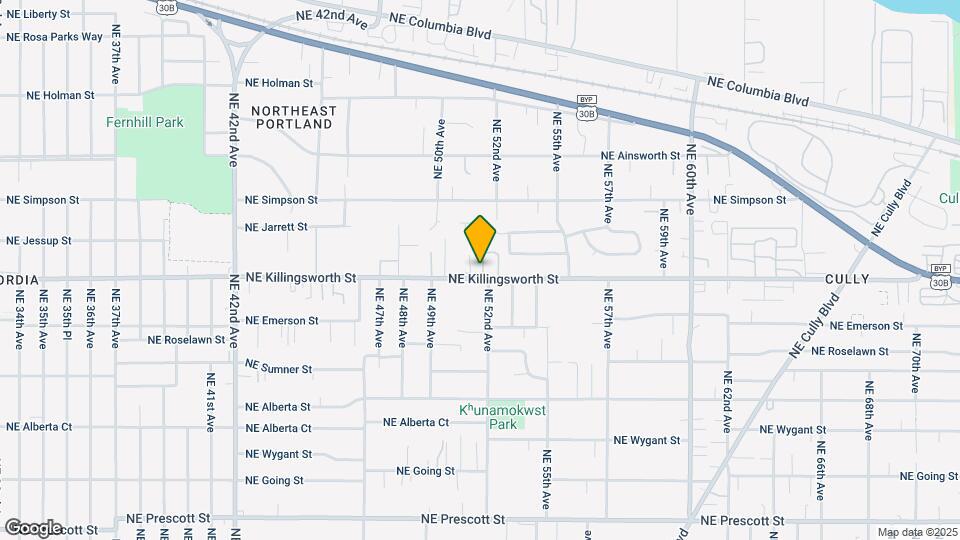 5123-5125 NE Killingsworth St Mapa y Detalles de la Ubicación
