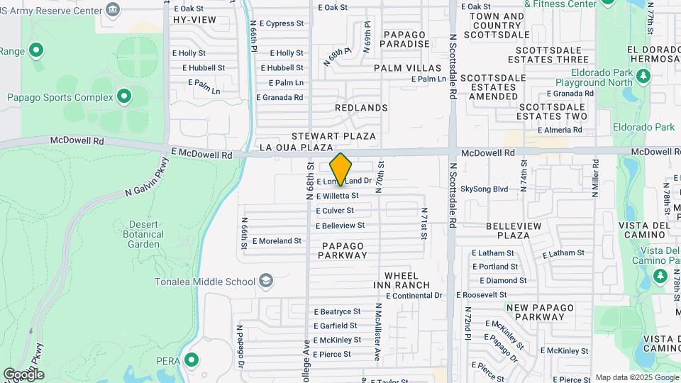 6844 E Willetta St Mapa y Detalles de la Ubicación