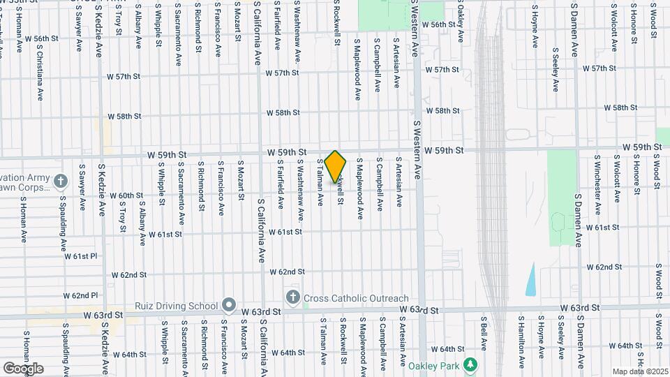 5954 S Rockwell St Map and Location Details