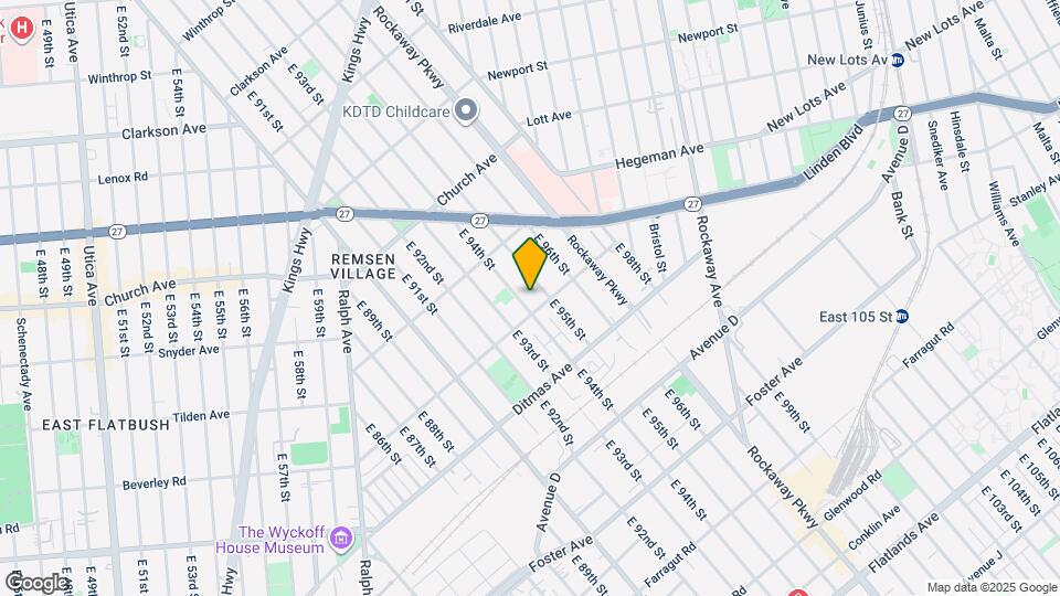673 E 94th St Map and Location Details