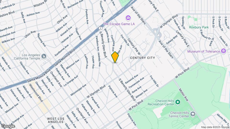 2108 S Beverly Glen Blvd, Unit 2108 Mapa y Detalles de la Ubicación
