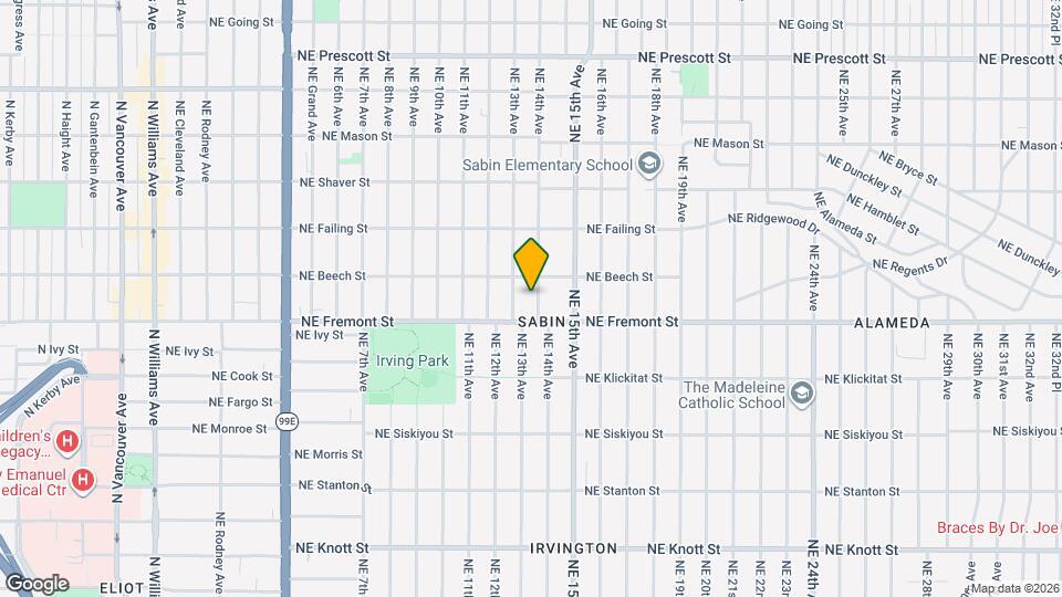 3605 NE 14th Ave Map and Location Details