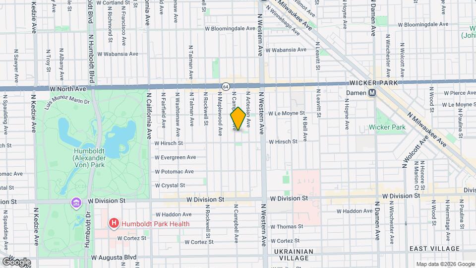 1415 N Campbell Ave Map and Location Details