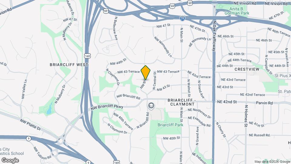 4321 NW Briarcliff Ln Map and Location Details