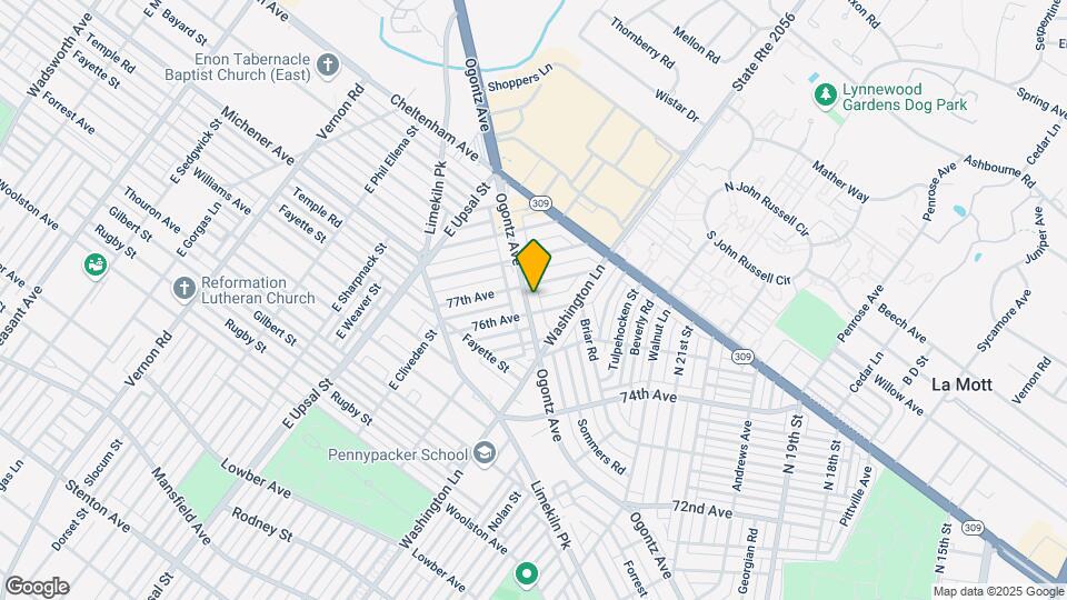 7607 Ogontz Ave Map and Location Details