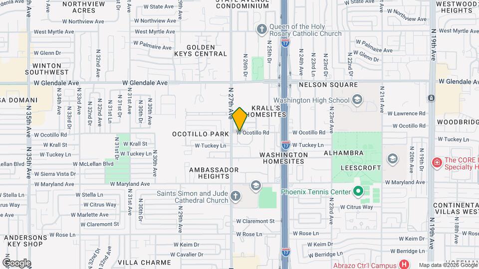 2687 W Ocotillo Rd Map and Location Details