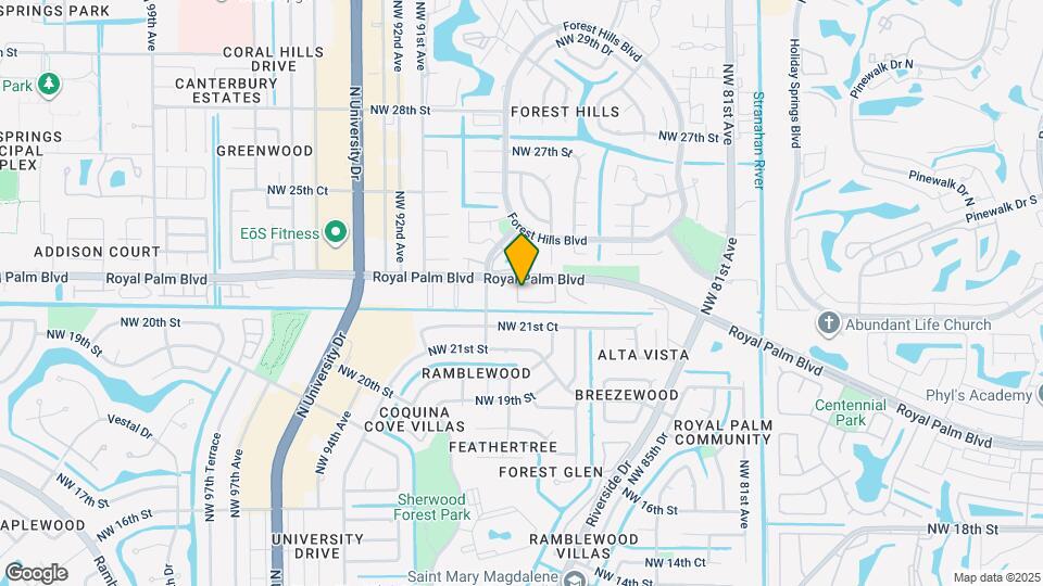 8750 Royal Palm Blvd Map and Location Details