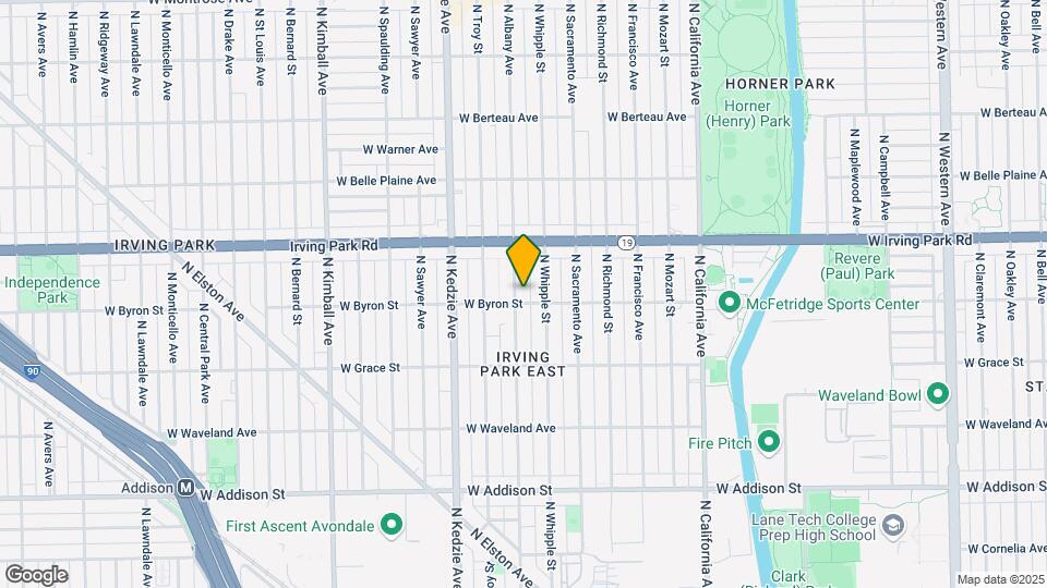 3907 N Albany Ave Map and Location Details