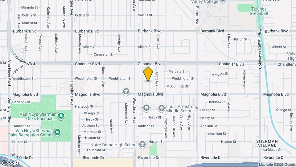 5245 Ventura Canyon Ave Mapa y Detalles de la Ubicación