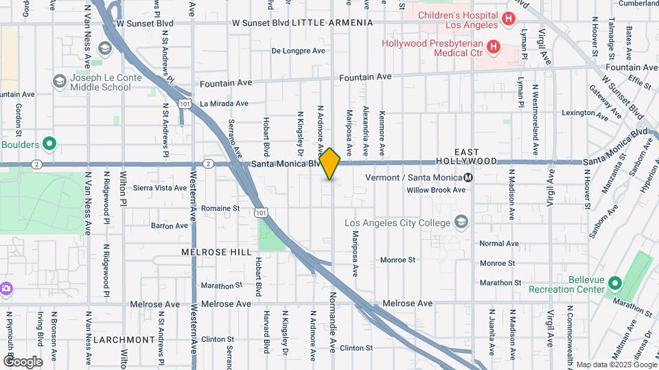 1031 N Normandi Ave Map and Location Details