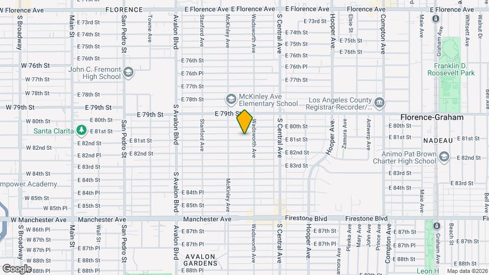 839 E 81st St Map and Location Details