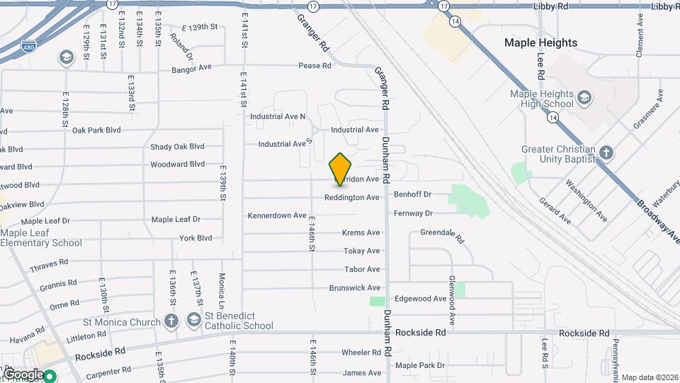 14805 Reddington Ave Map and Location Details