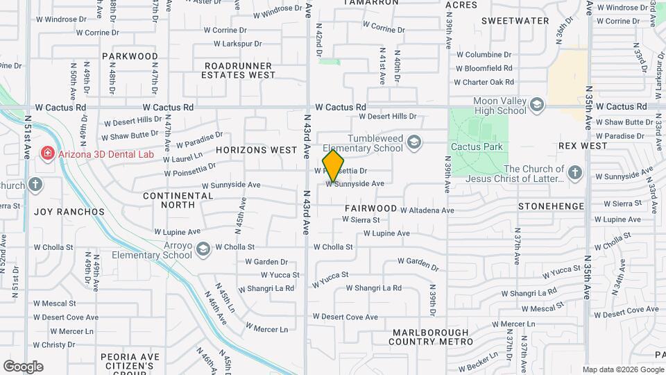 4201 W Sunnyside Ave, Unit 462 south 7th Avenue Map and Location Details