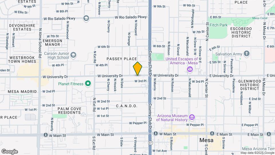 453 W University Dr Map and Location Details