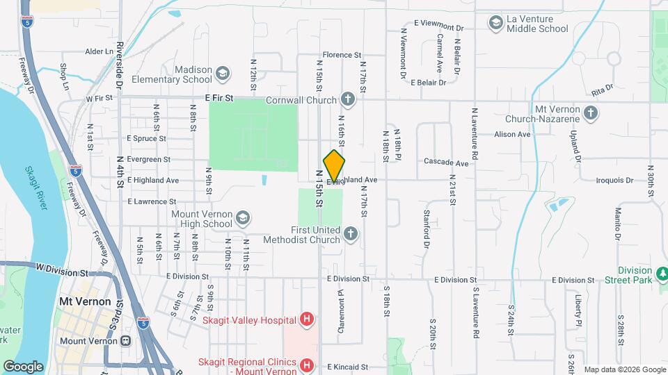 1518 E Highland Ave Map and Location Details