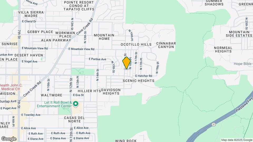 9415 N 16th St Mapa y Detalles de la Ubicación