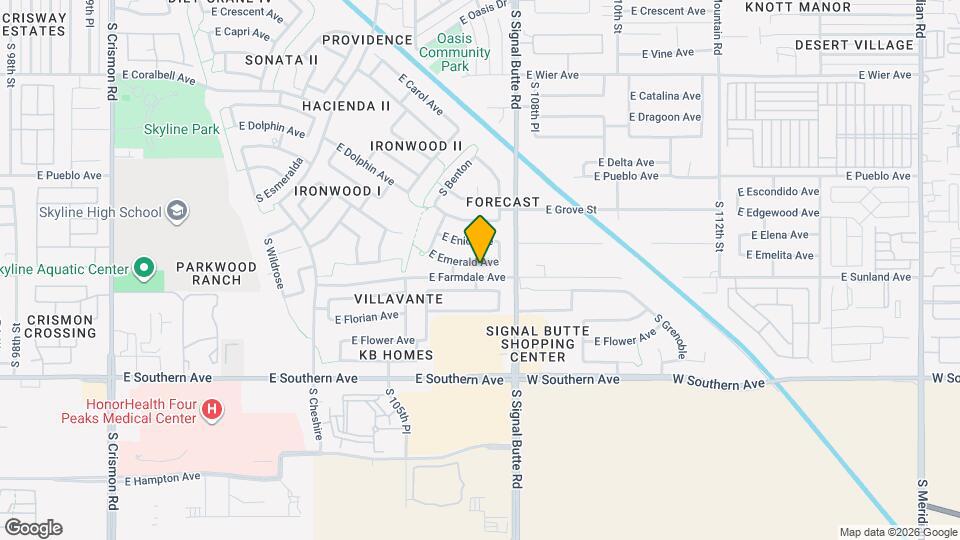 10721 E Emerald Ave Mapa y Detalles de la Ubicación