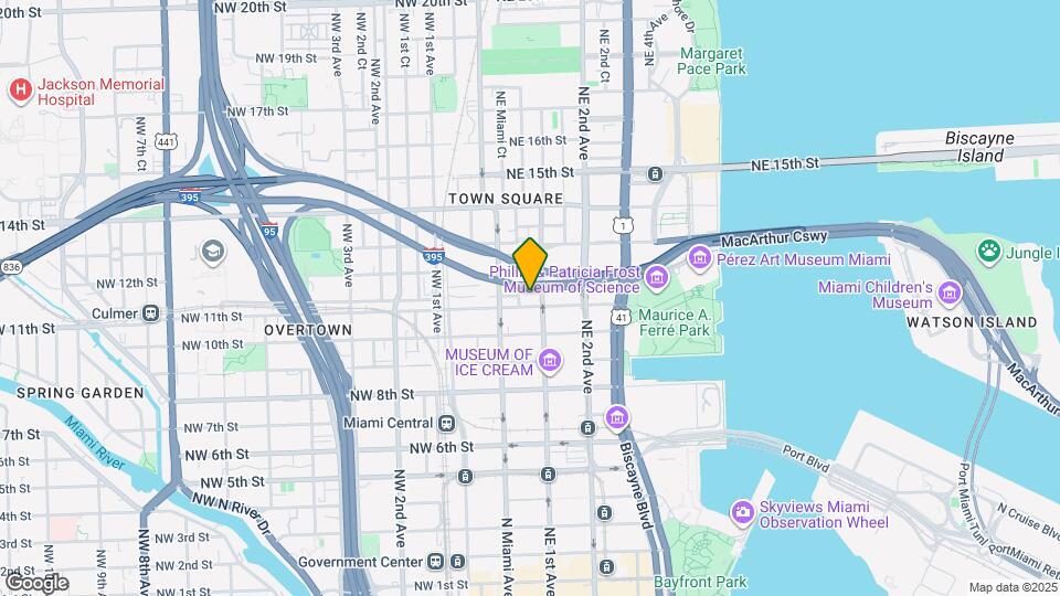 1110 NE 1st Ave Map and Location Details