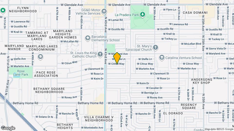 4201 W Citrus Way Map and Location Details