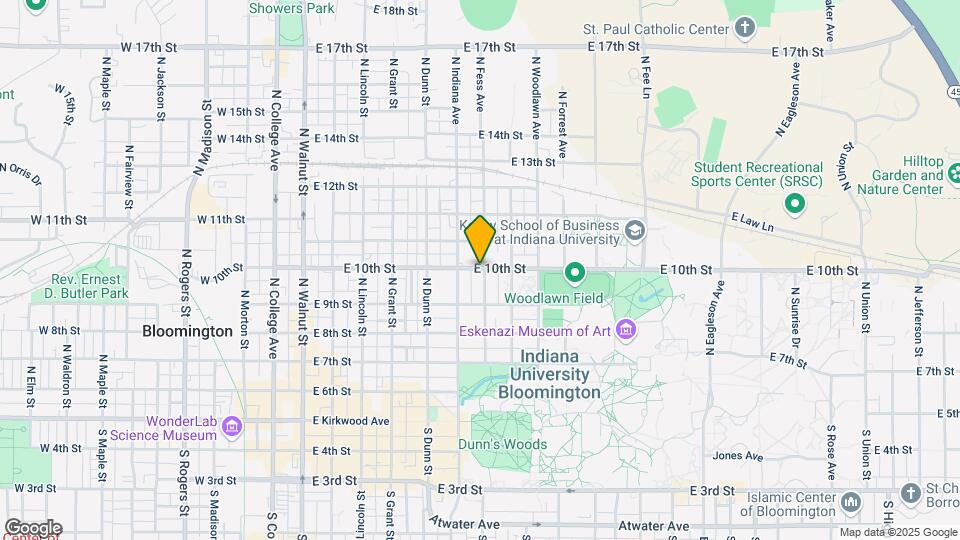 525 N Fess Ave Map and Location Details