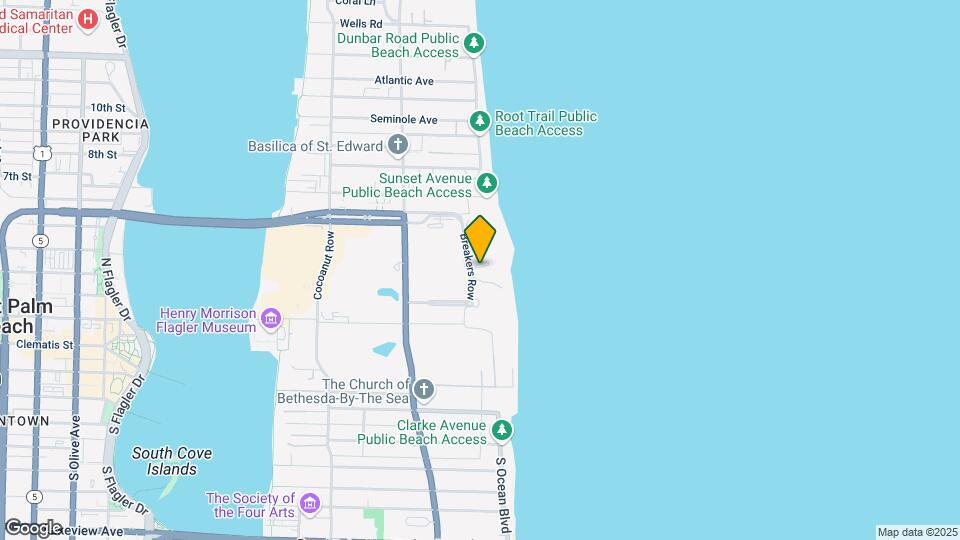 Breakers Row Mapa y Detalles de la Ubicación