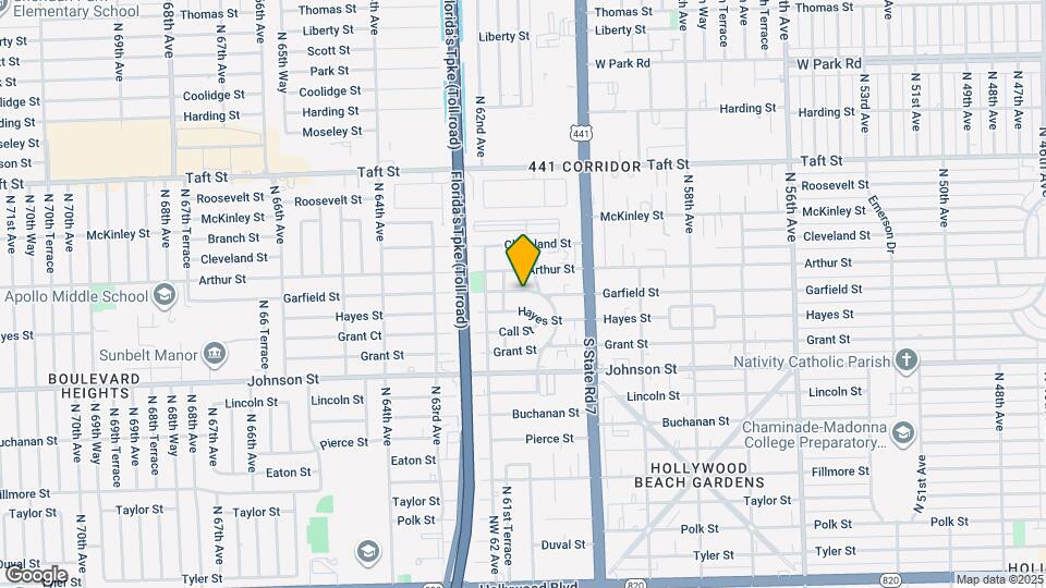 6129 Garfield St Map and Location Details
