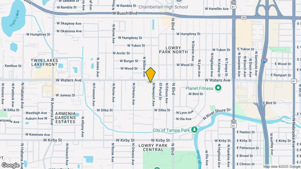 1206 W Waters Ave Map and Location Details