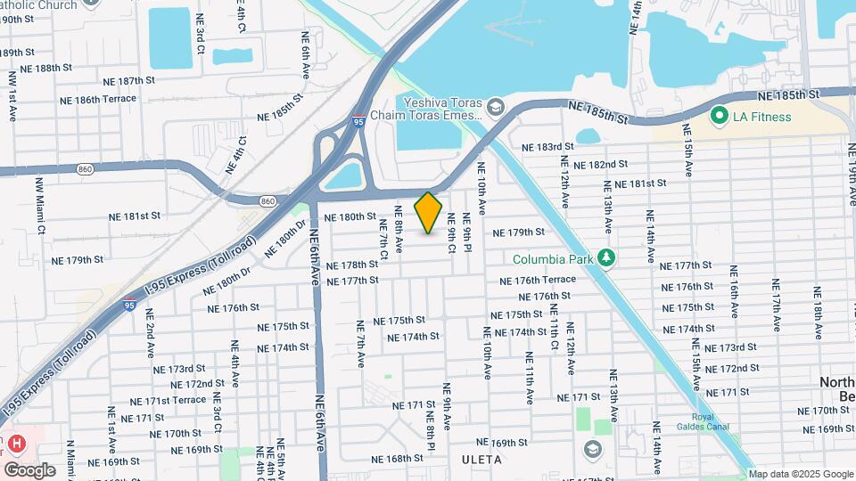 855 NE 178th Terrace Map and Location Details