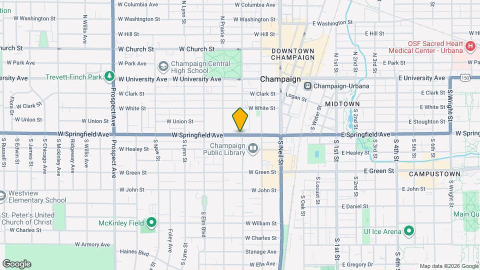 309 W Springfield Ave Mapa y Detalles de la Ubicación
