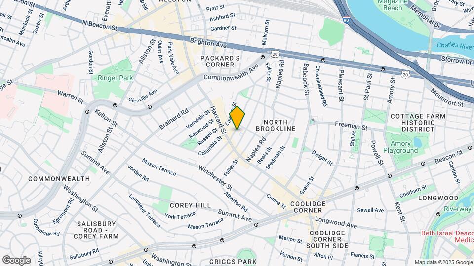 87 Thorndike St, Unit 2 Map and Location Details