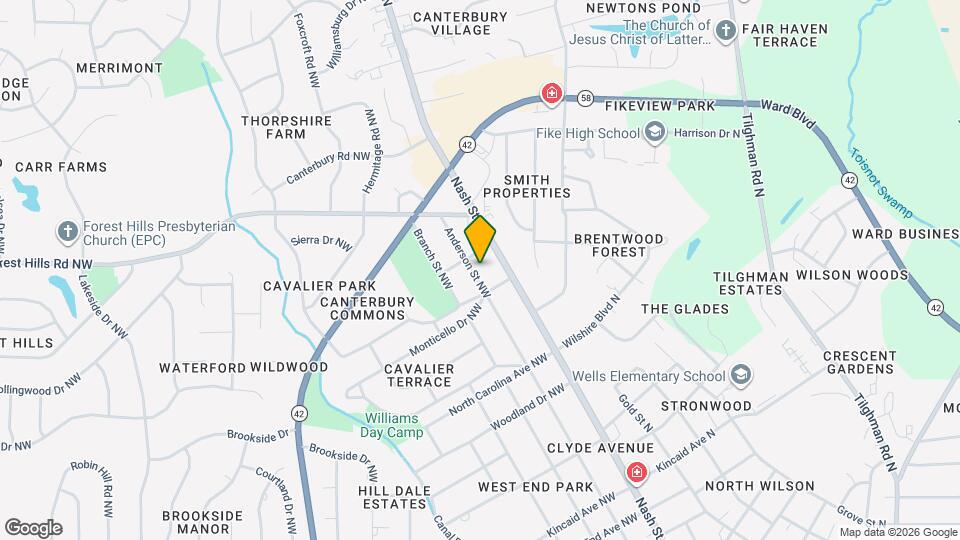 1804 Anderson St NW Map and Location Details