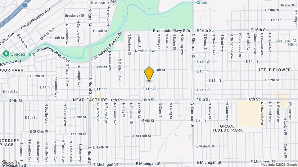 1117 N Tuxedo St Map and Location Details