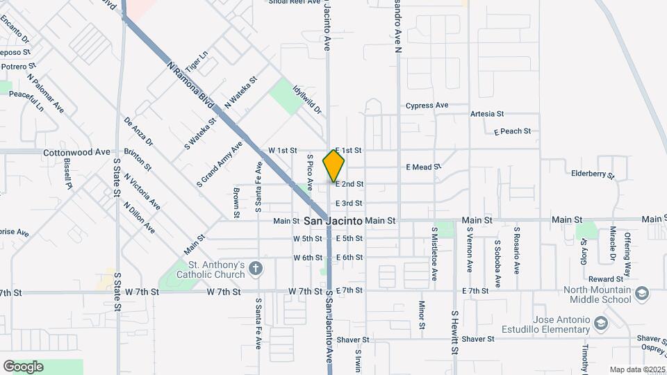 211 S San Jacinto Ave Mapa y Detalles de la Ubicación