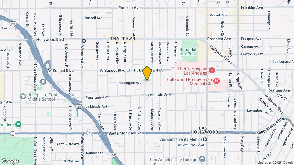 1400 N Normandie Ave Map and Location Details