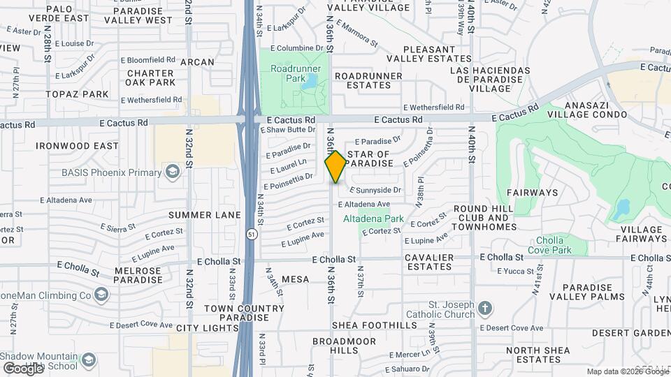 11647 N 36th St Map and Location Details