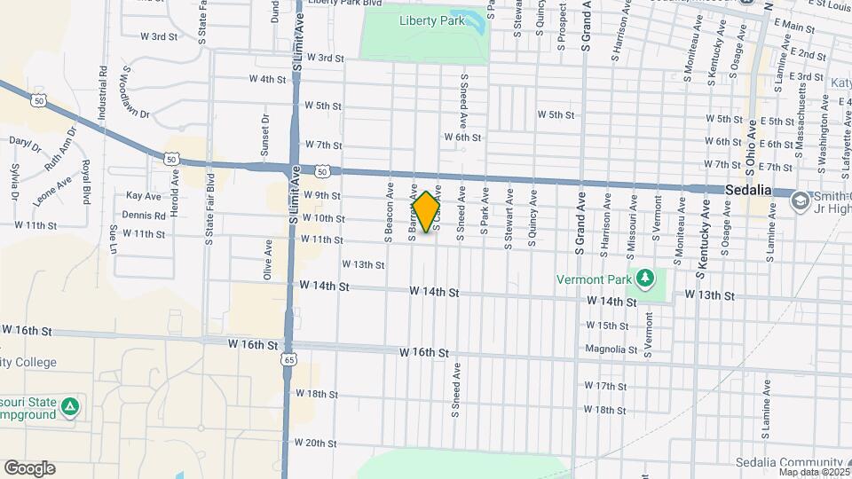 1406 W 11th St Map and Location Details