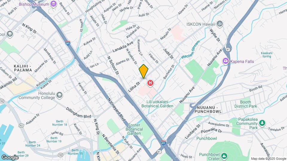 1727 Liliha St, Unit 2 Map and Location Details