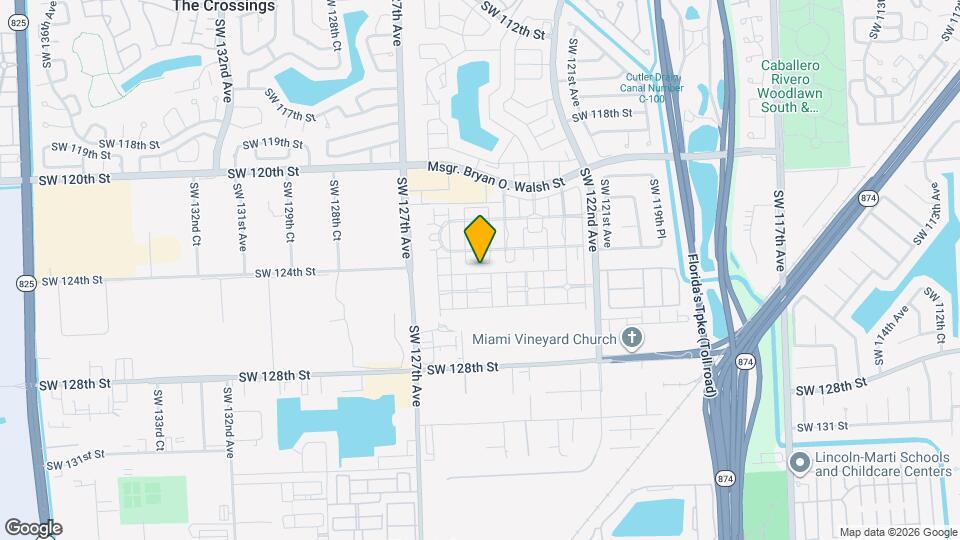 12441 SW 124th Terrace Map and Location Details