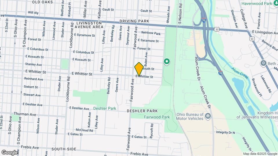 1609-1611-1611 E Whittier St Map and Location Details