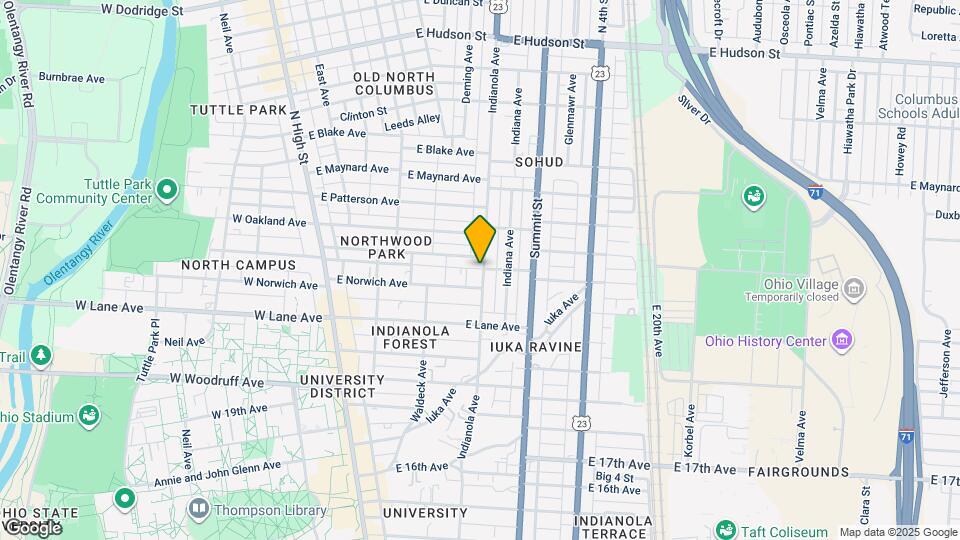 2173 Indianola Ave Mapa y Detalles de la Ubicación